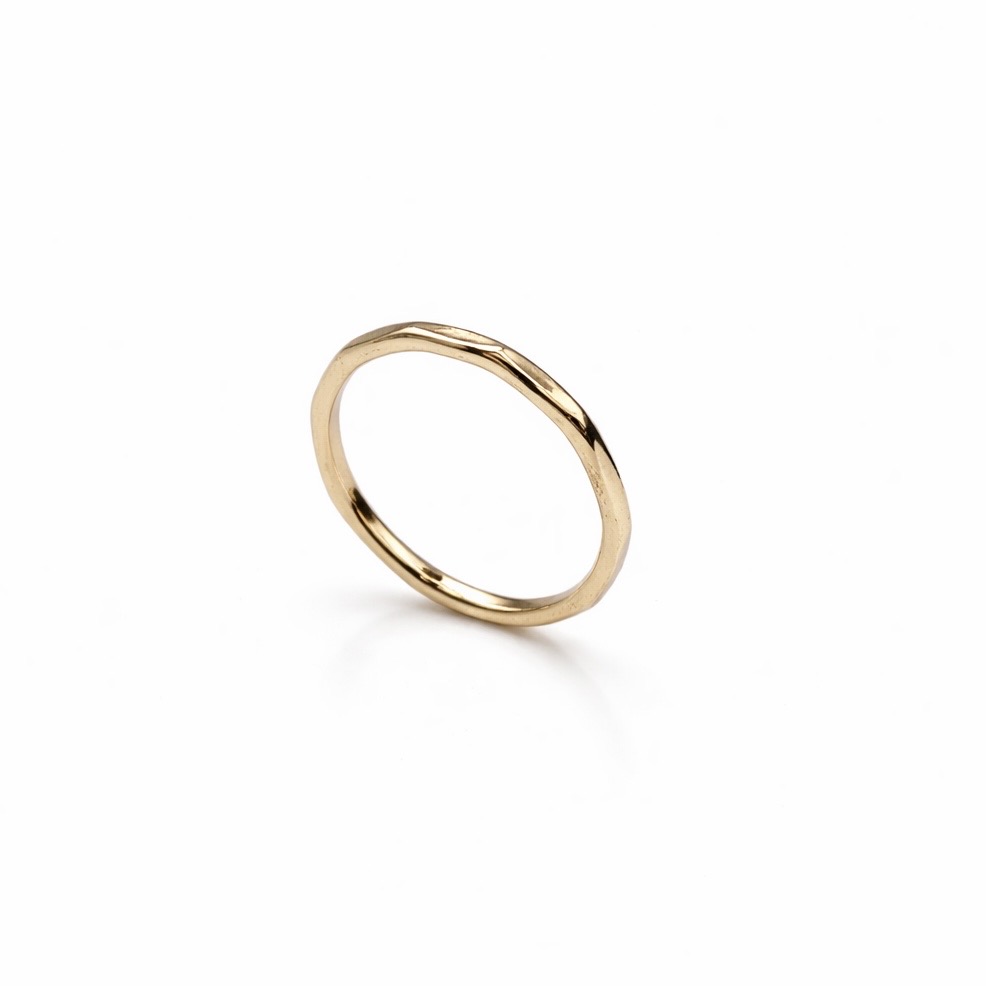 9 Carat Yellow Gold Textured Ring
