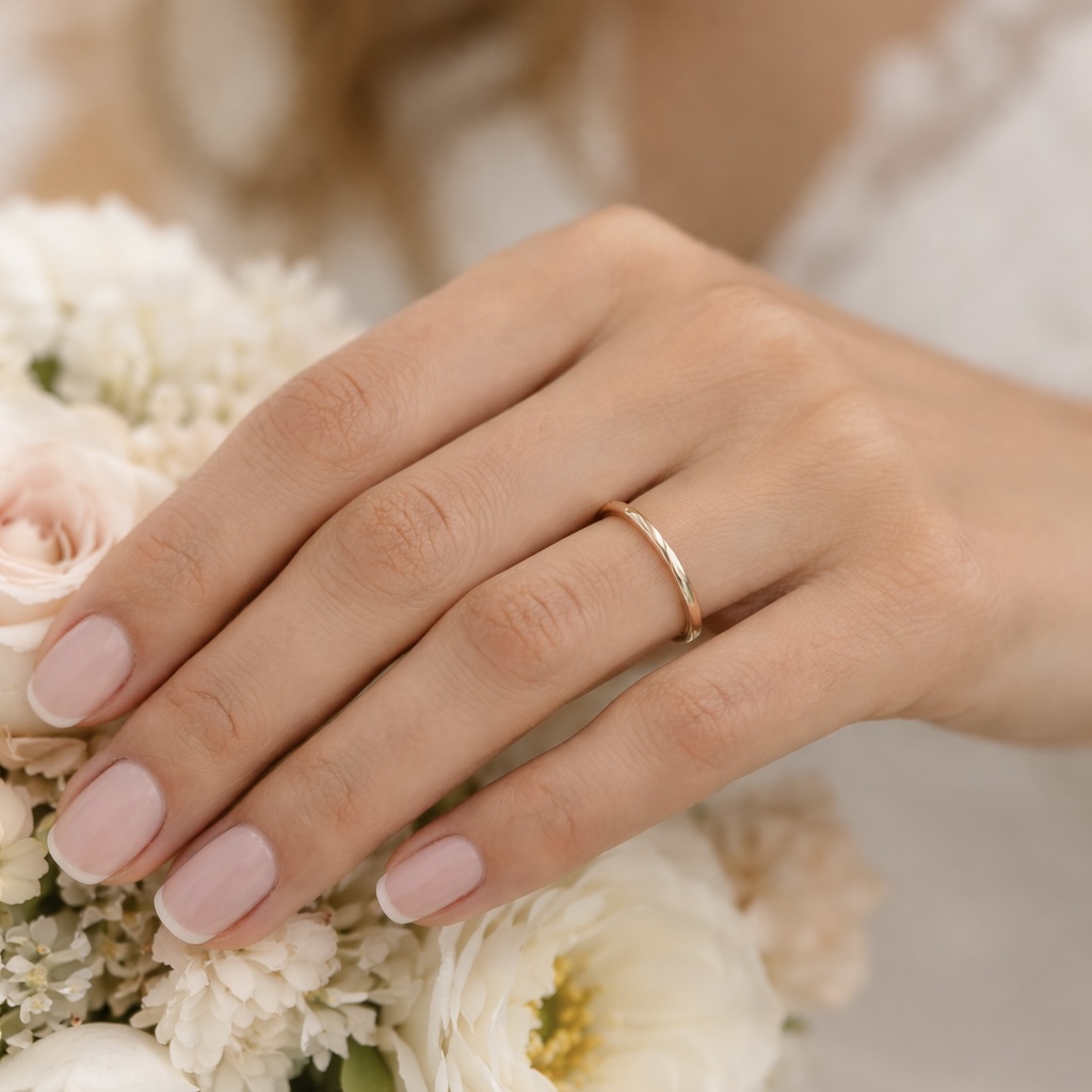 9 Carat Yellow Gold Textured Ring - Image 4
