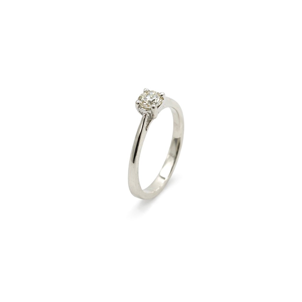 Diamond Solitaire Ring - 9ct White Gold