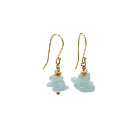 Aquamarine Drop Earrings - Gold Vermeil