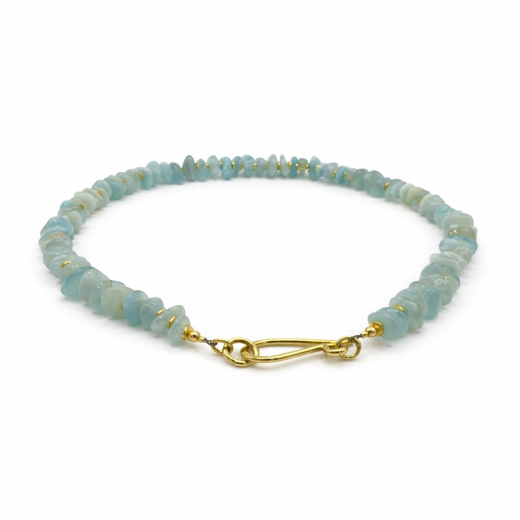 Aquamarine Necklace - Gold Vermeil - Image 4