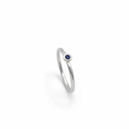Sapphire Stacking Ring - 9 Carat White Gold
