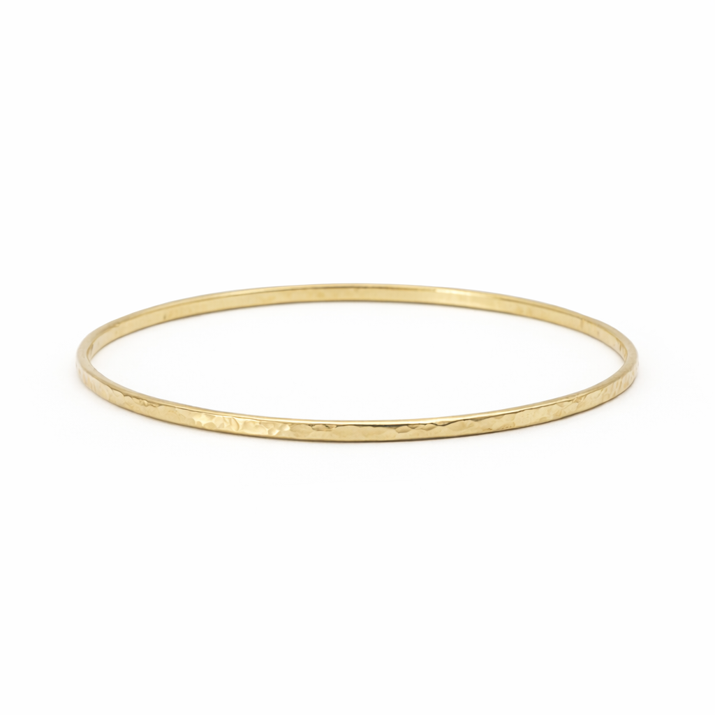Hammered Bangle - 9 Carat Gold - Image 3