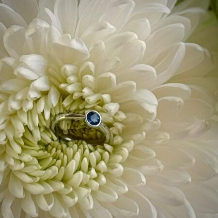 Blue Sapphire Platinum Ring
