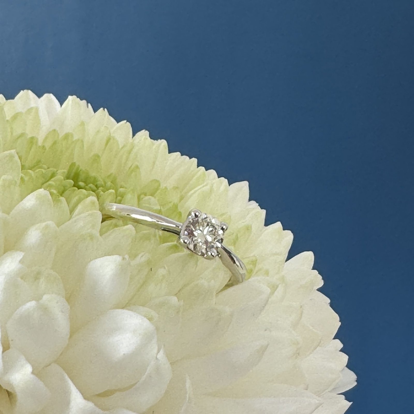 Diamond Solitaire Ring - 9ct White Gold - Image 2