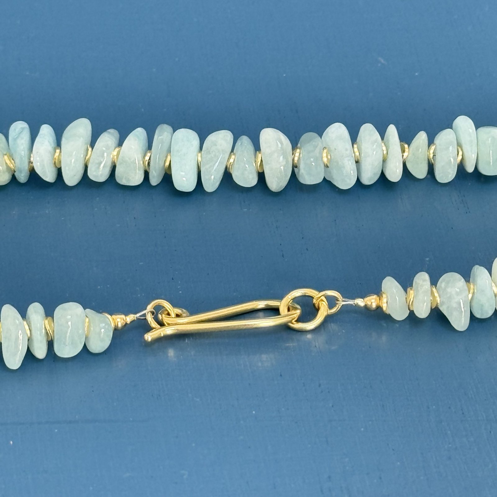 Aquamarine Necklace - Gold Vermeil - Image 2
