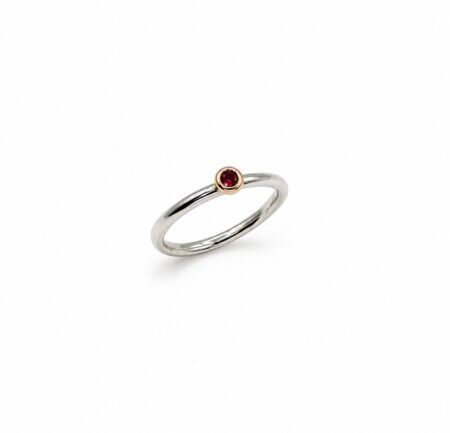 Pink Sapphire Ring - 9 Carat Gold And Sterling Silver