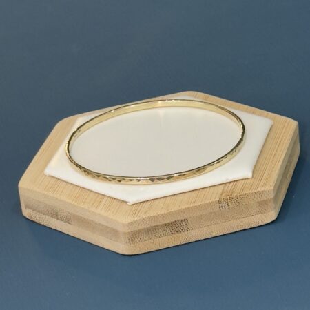 Hammered Bangle - 9 Carat Gold