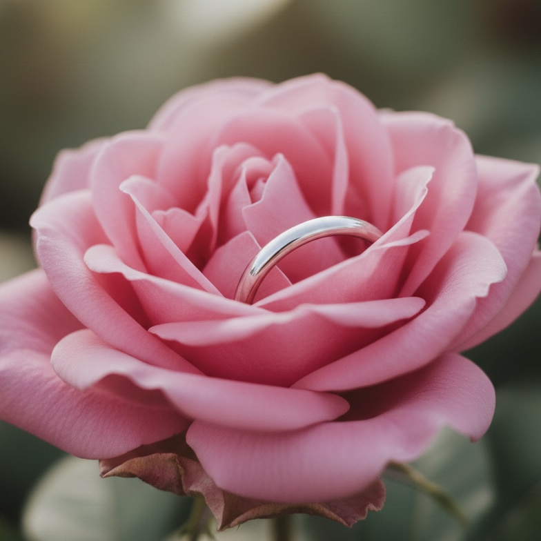 Platinum Plain Ring - Image 2