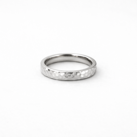 Platinum Hammered Ring