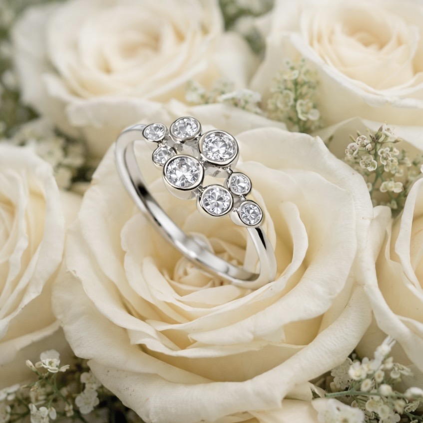 Diamond Multistone Ring - 9ct White Gold - Image 2