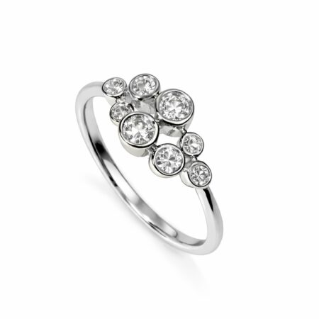 Diamond Multistone Ring - 9ct White Gold