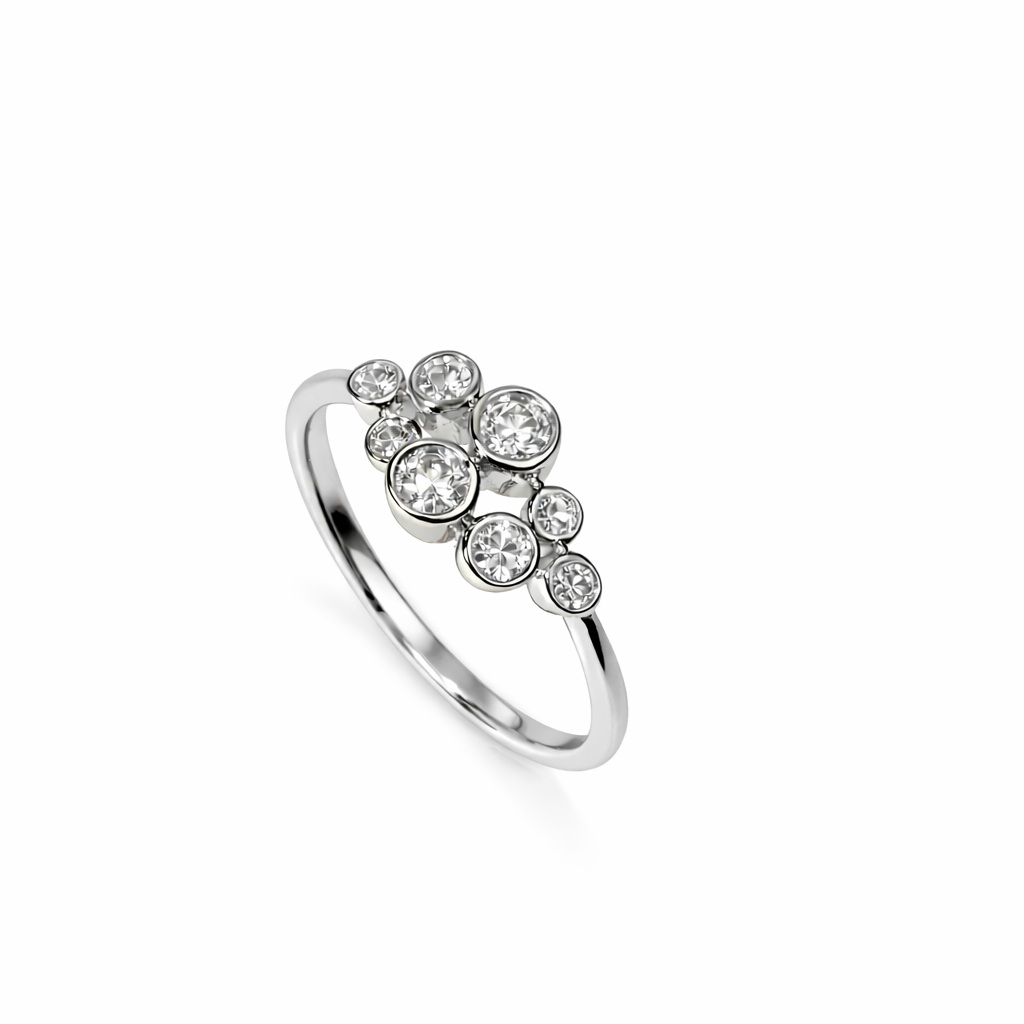 Diamond Multistone Ring - 9ct White Gold - Image 3