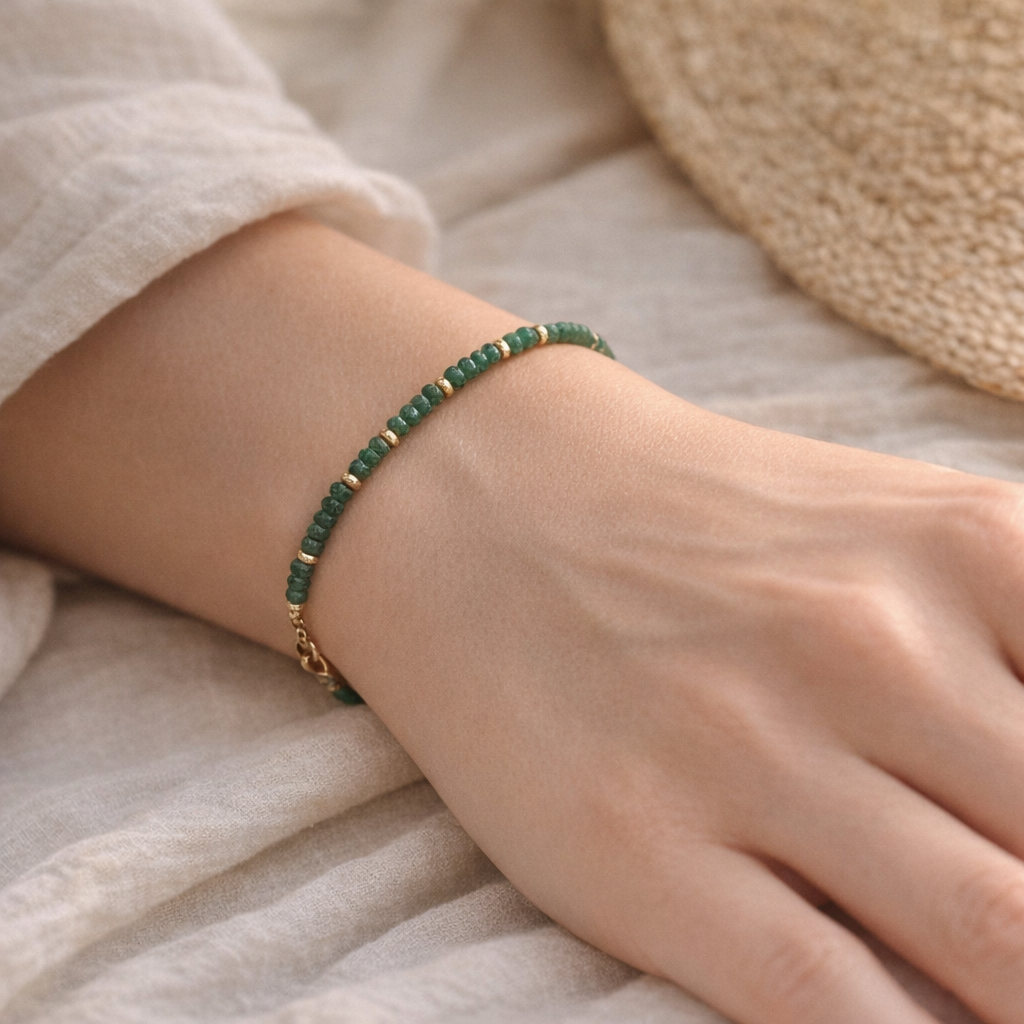 Emerald Bracelet - 9ct Gold - Image 2