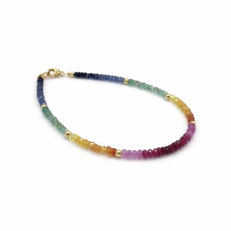 Sapphire Ruby & Emerald Bracelet - 9ct Gold