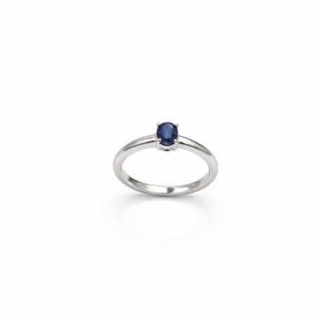 Blue Sapphire Ring - Sterling Silver
