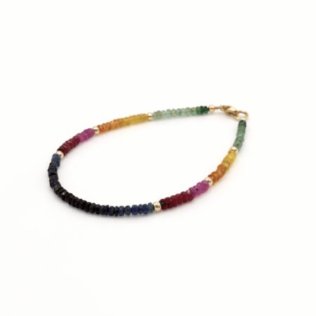 Sapphire Ruby & Emerald Bracelet - 9ct Gold