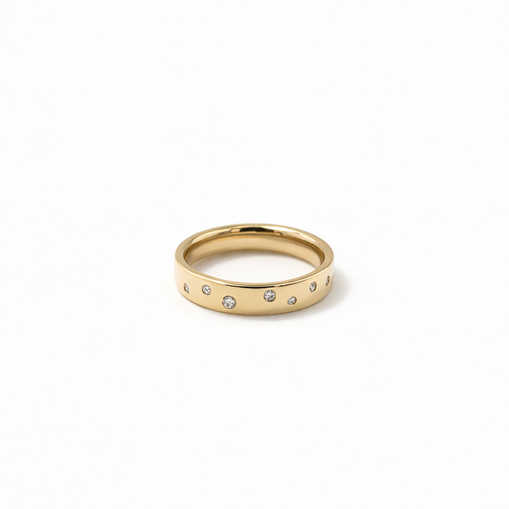 Diamond Sprinkle Ring - 9ct Gold - Image 3