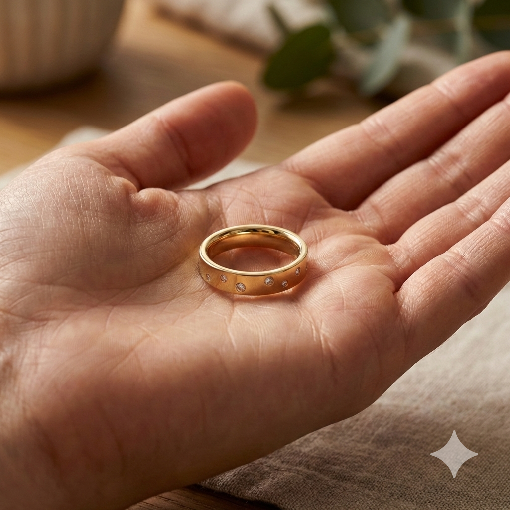 Diamond Sprinkle Ring - 9ct Gold - Image 4