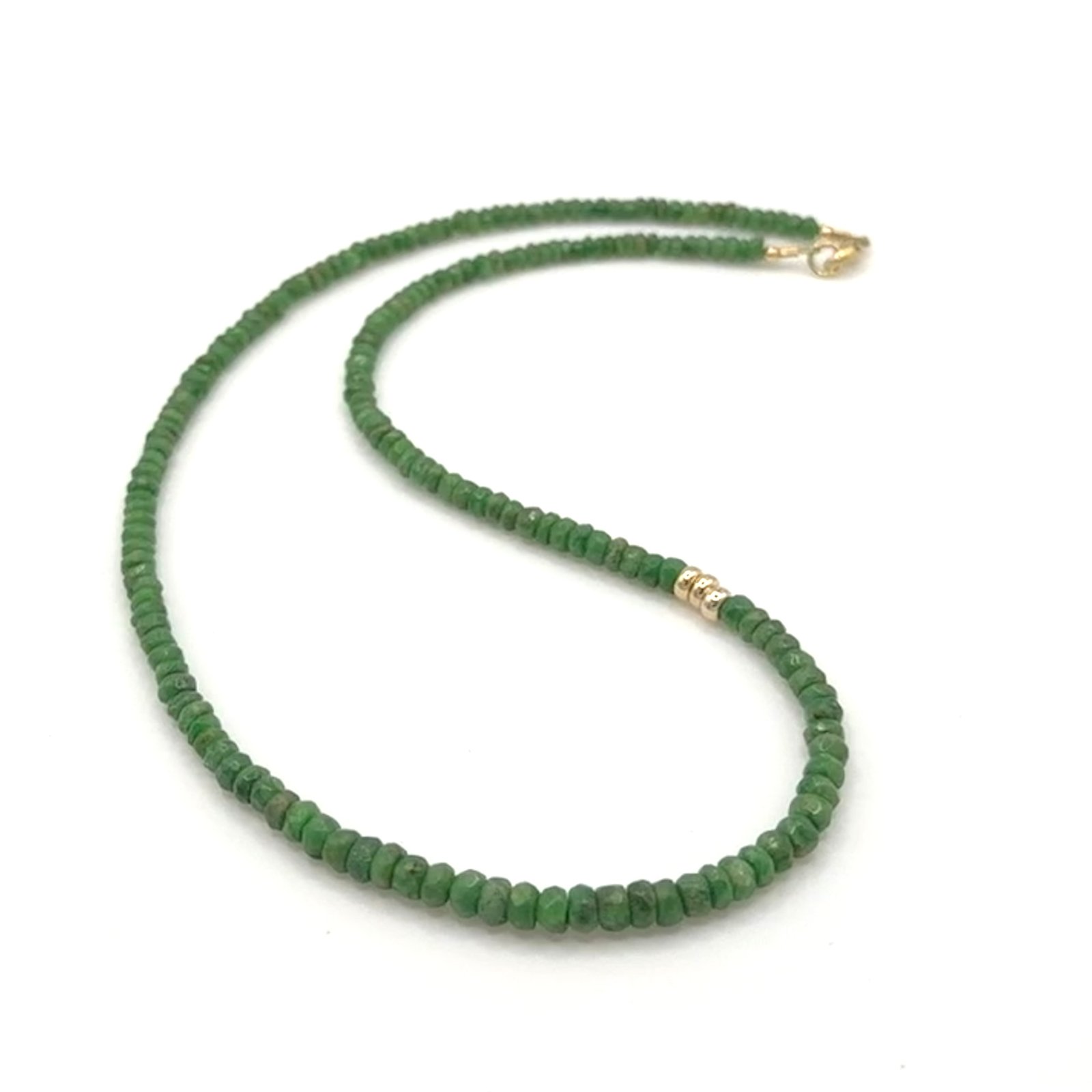 Tsavorite Garnet Necklace - 9 Carat Gold - Image 3