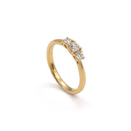 Diamond Three-Stone Ring - 18ct Gold