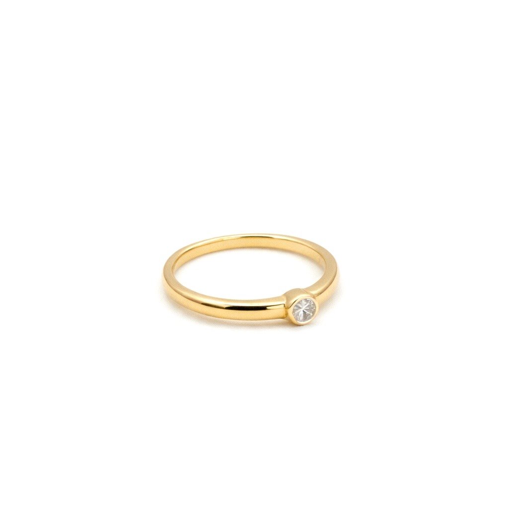 Diamond Solitaire Ring - 9ct Gold
