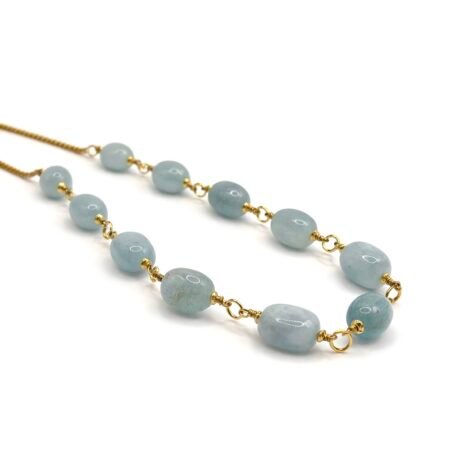 Aquamarine Necklace - Gold Vermeil