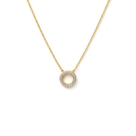 Diamond Circle Necklace - 18ct Gold