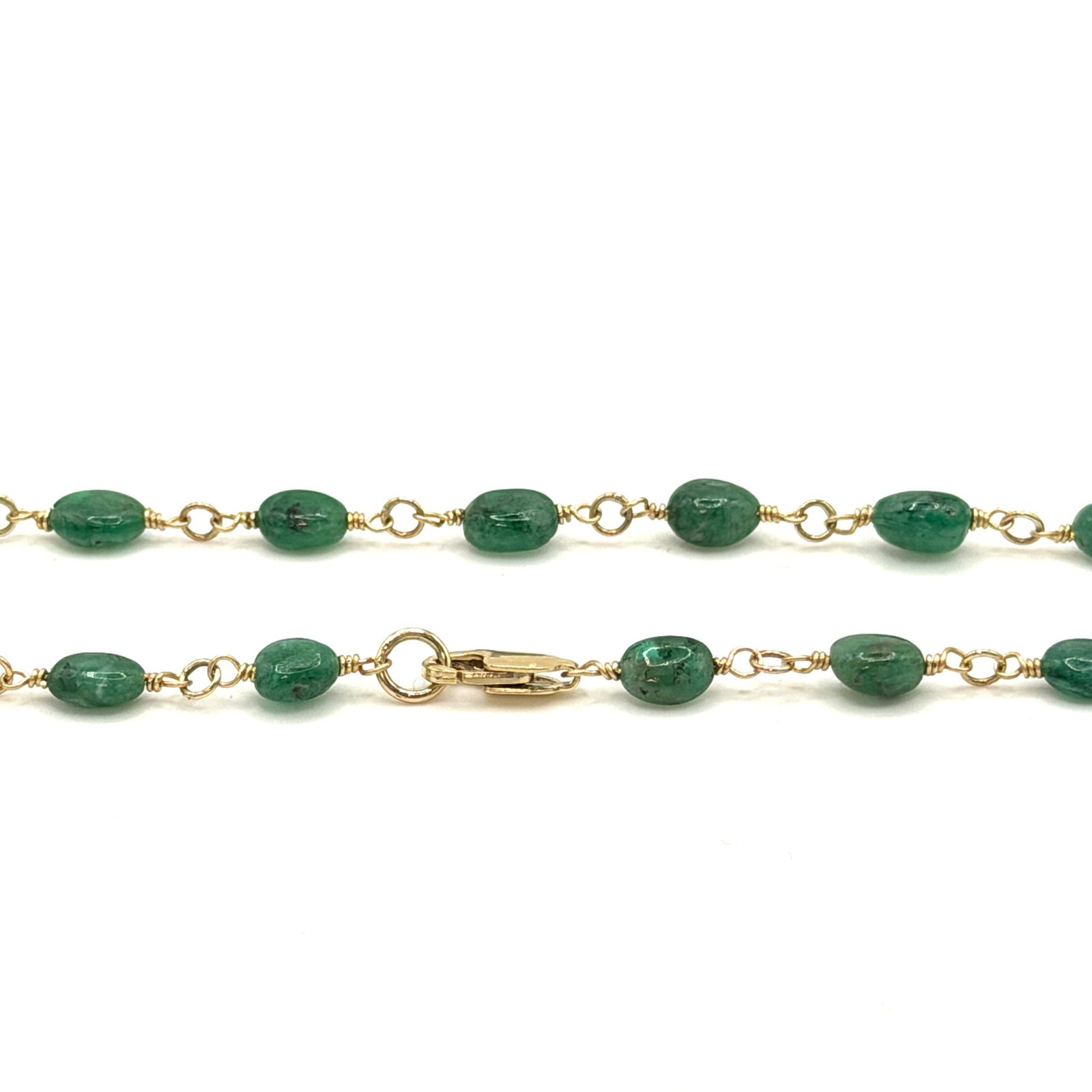 Emerald Chain Necklace - 9 Carat Gold - Image 4