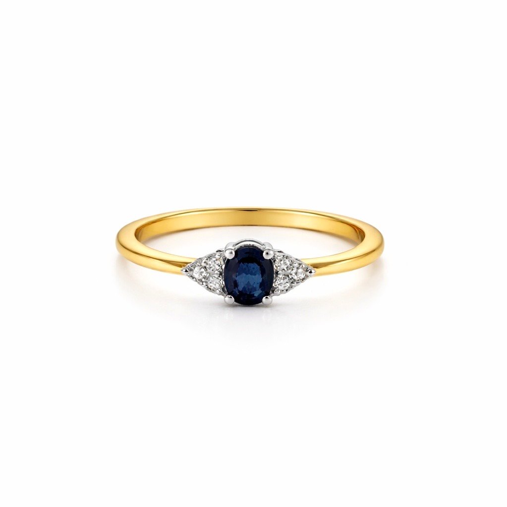 Sapphire and Diamond Ring - 18ct Gold - Image 3