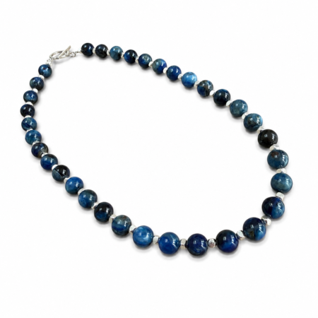 Kyanite Bead Necklace - Sterling Silver