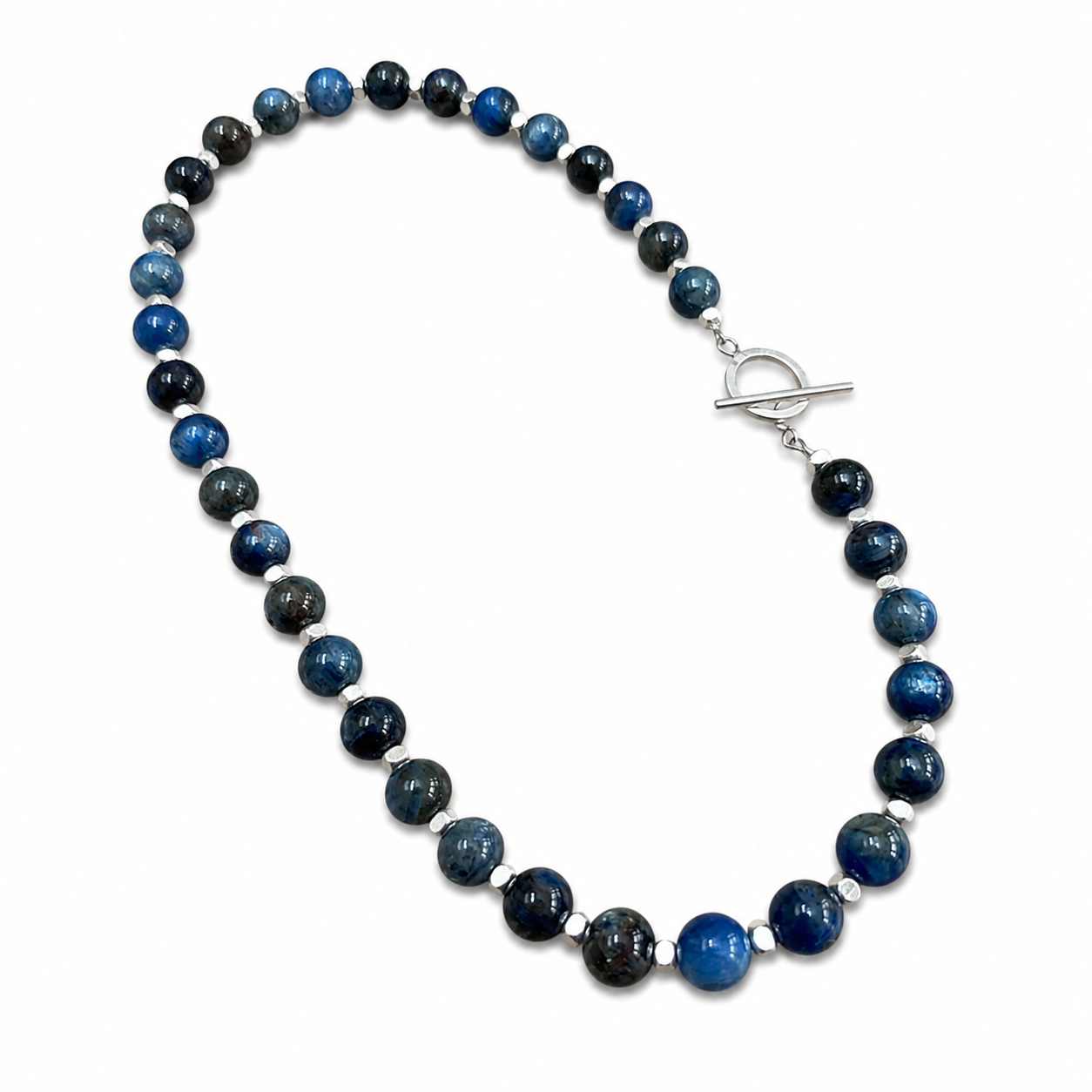 Kyanite Bead Necklace - Sterling Silver - Image 4