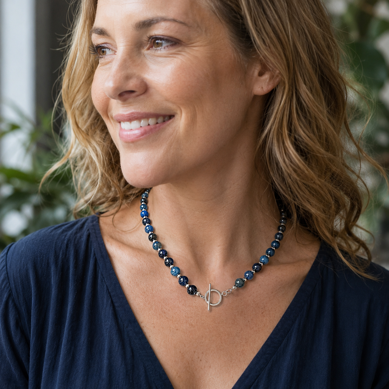 Kyanite Bead Necklace - Sterling Silver - Image 5