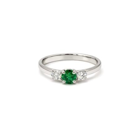 Emerald and Diamond Ring - Platinum