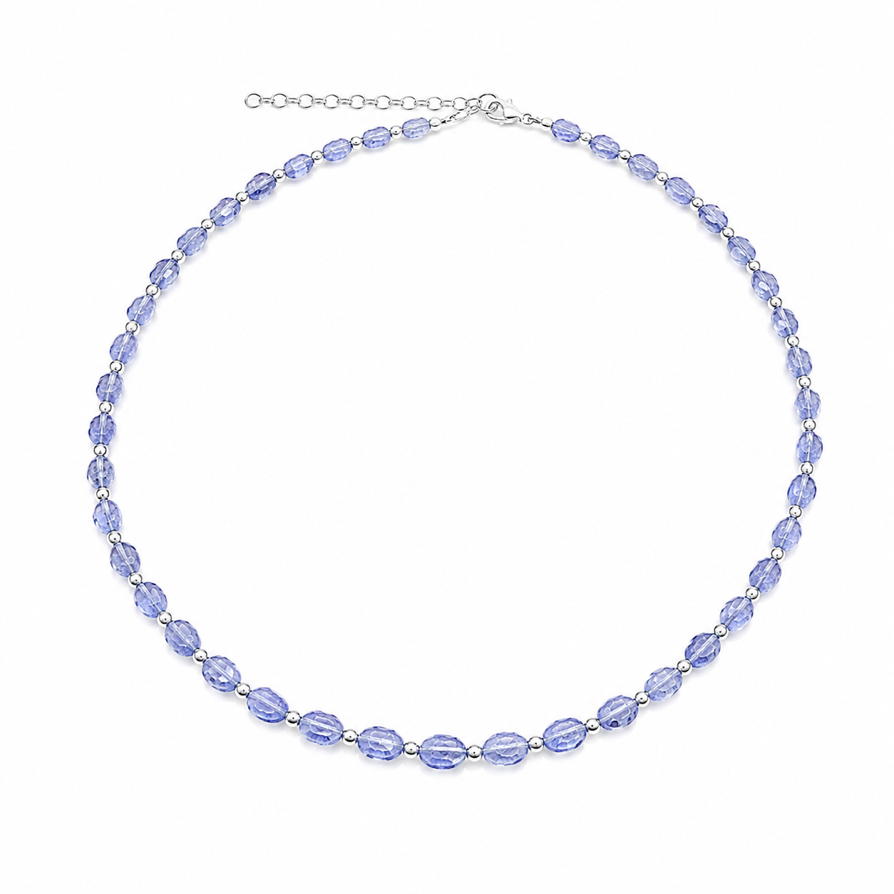 Tanzanite Necklace - Sterling Silver
