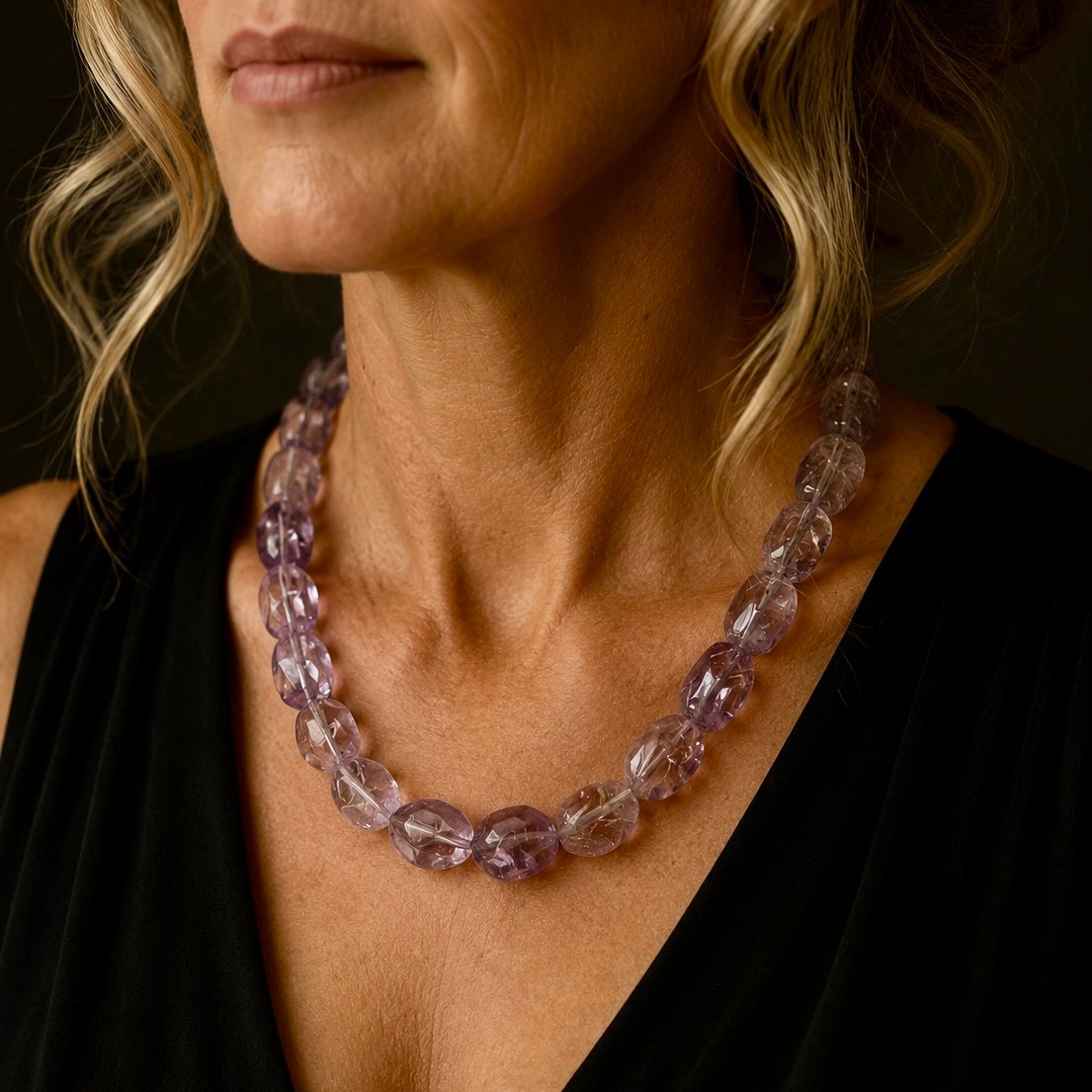 Amethyst And Citrine Necklace - Gold Vermeil - Image 3