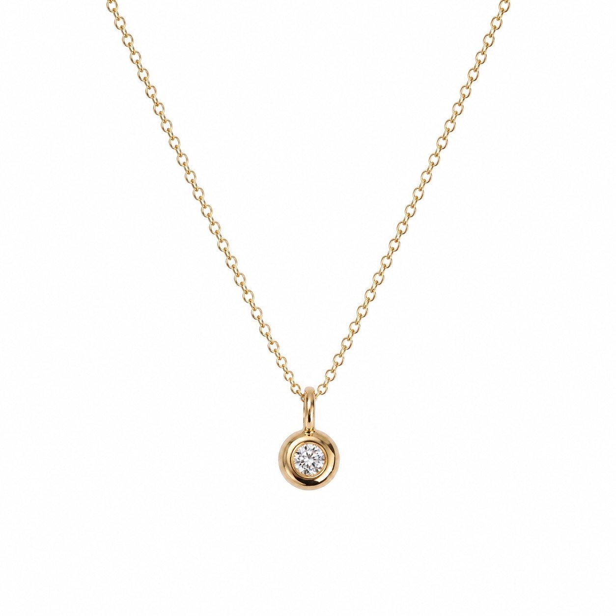 Diamond Pebble Pendant - 9ct Gold - Image 2