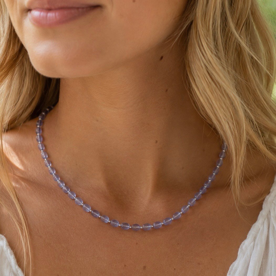 Tanzanite Necklace - Sterling Silver - Image 5