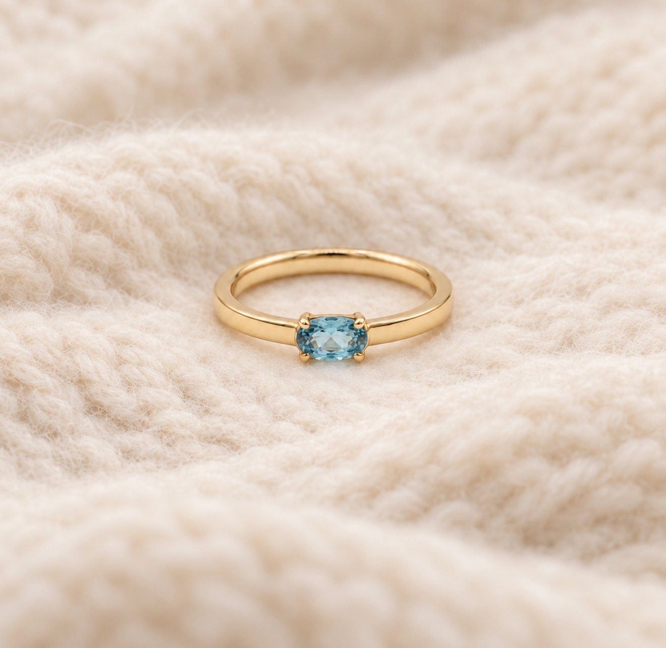 Aquamarine Ring - 9ct Gold - Image 3