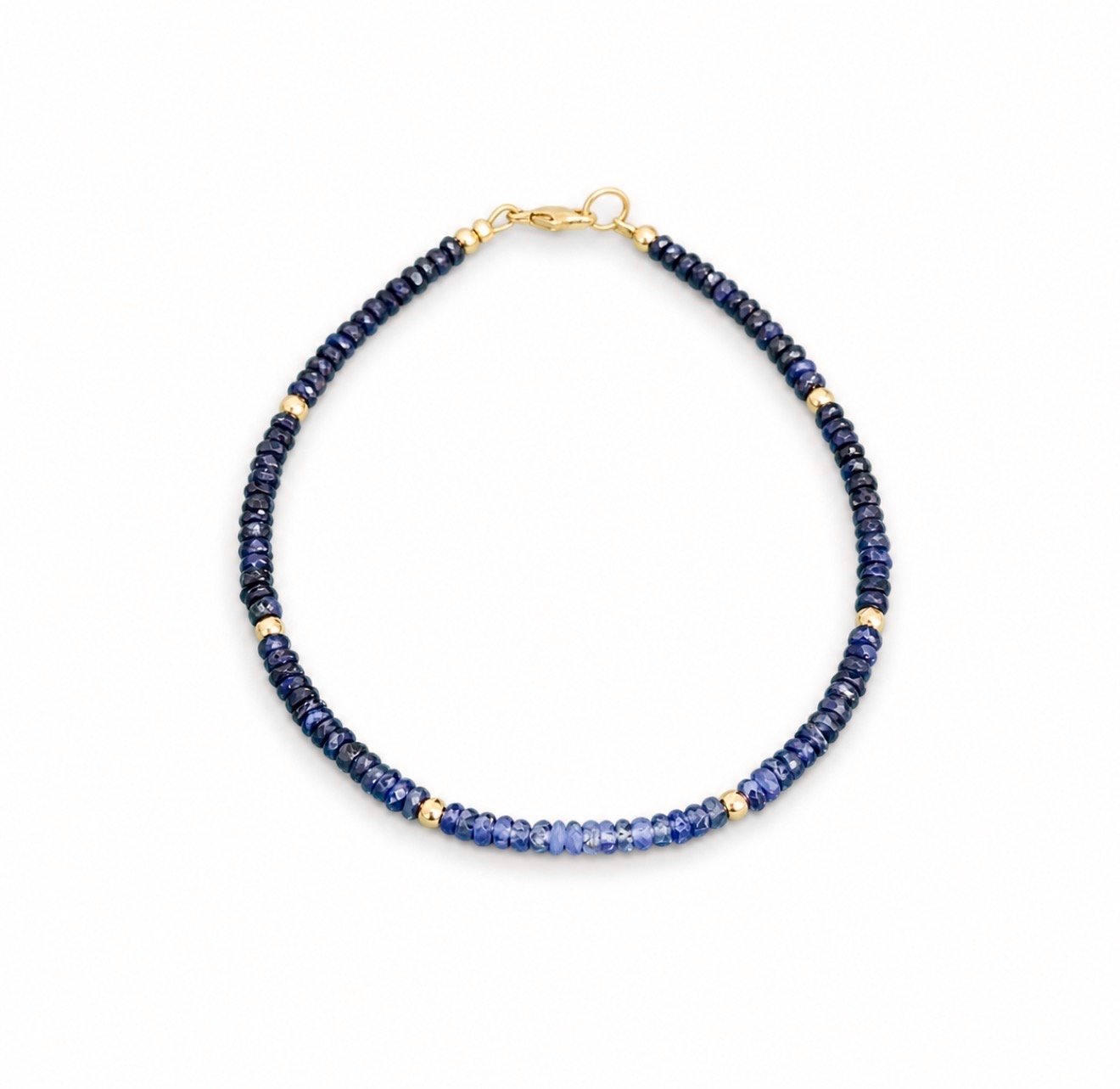Blue Sapphire Bracelet - 9ct Gold
