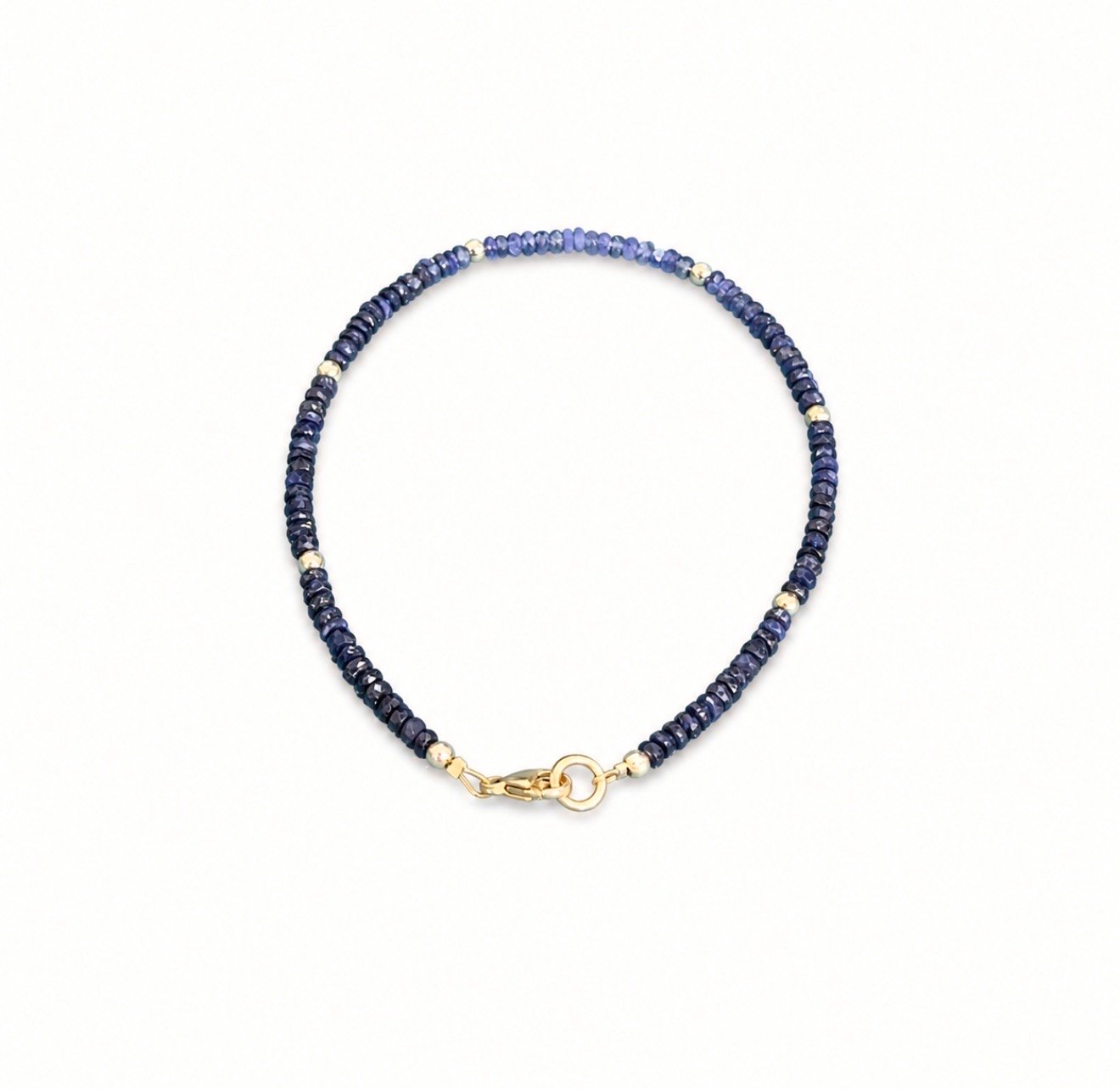 Blue Sapphire Bracelet - 9ct Gold - Image 2