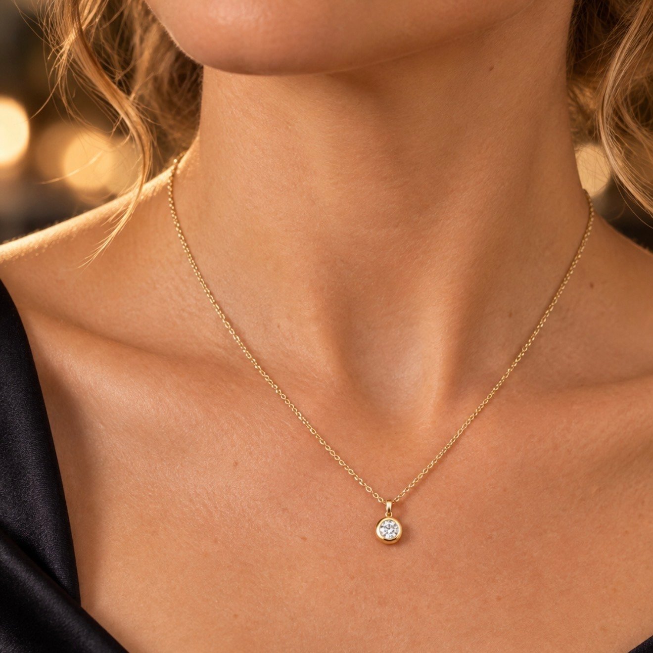 Diamond Pendant - 9ct Gold - Image 3