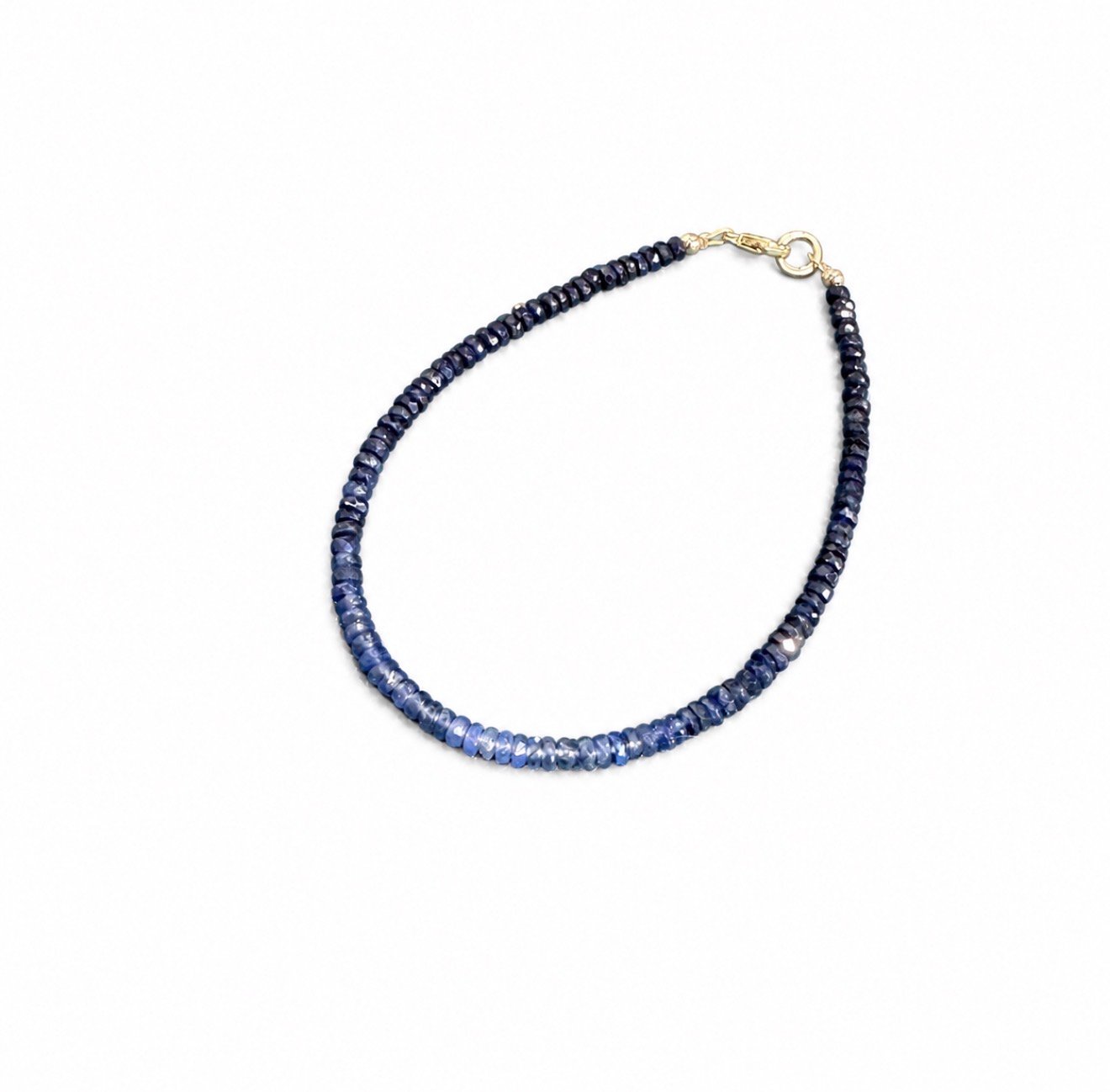 Blue Sapphire Bracelet - 9ct Gold - Image 2