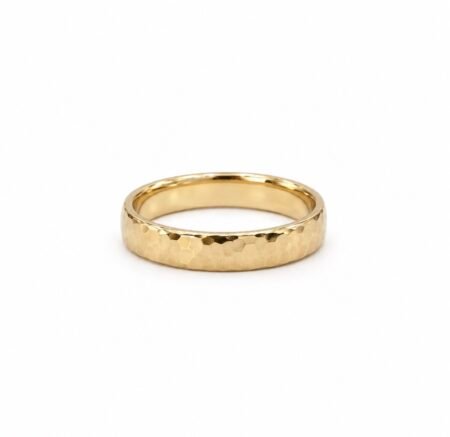 Hammered Wedding Band - 9ct Gold