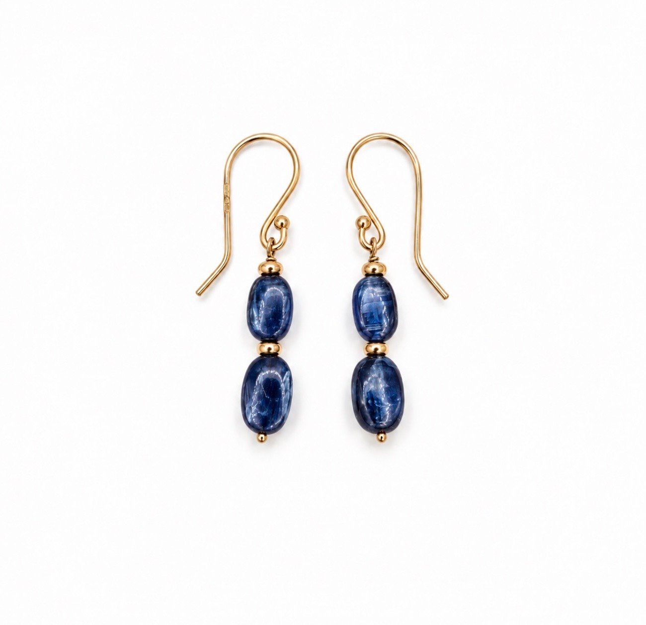 Kyanite Earrings - 9ct Gold