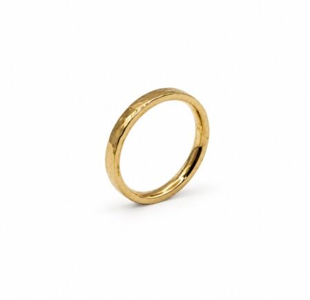 Hammered Wedding Band - 9ct Gold