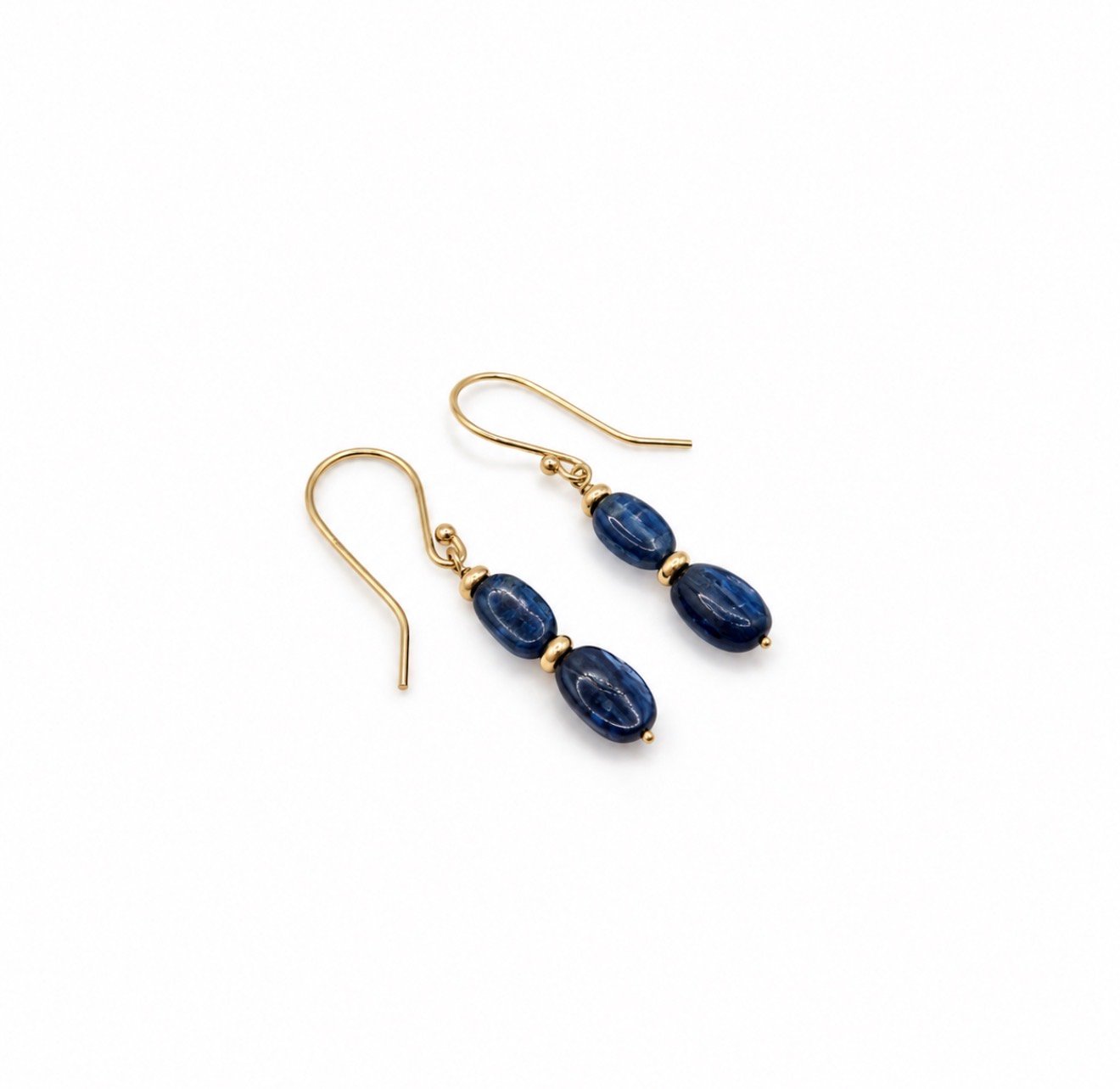 Kyanite Earrings - 9ct Gold - Image 2