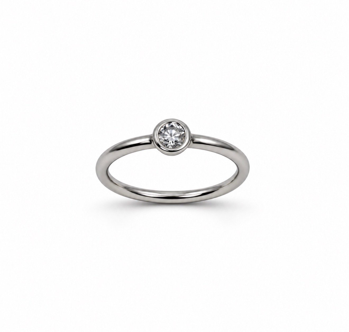 Diamond Solitare Ring - Platinum