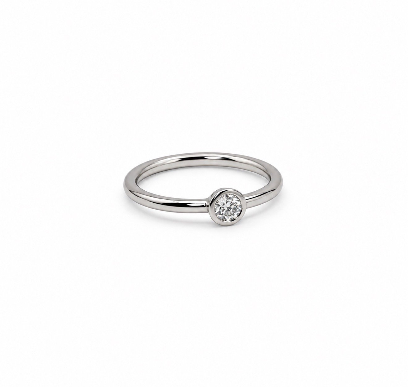 Diamond Solitare Ring - Platinum - Image 2