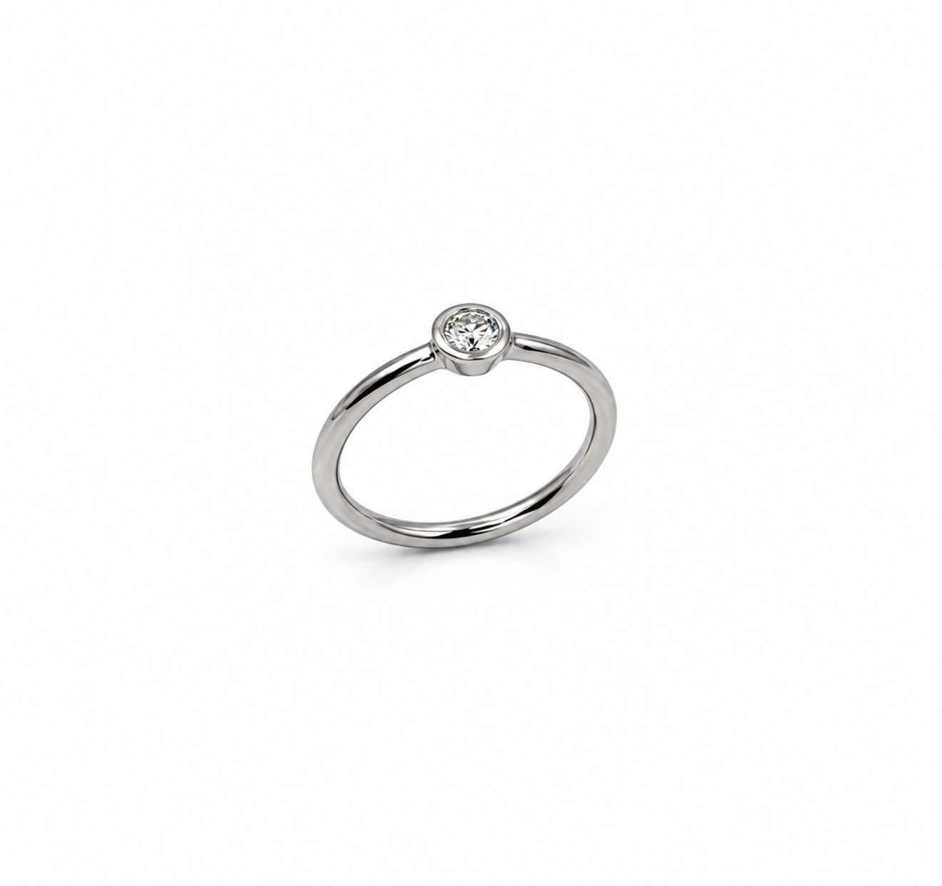 Diamond Solitare Ring - Platinum - Image 3
